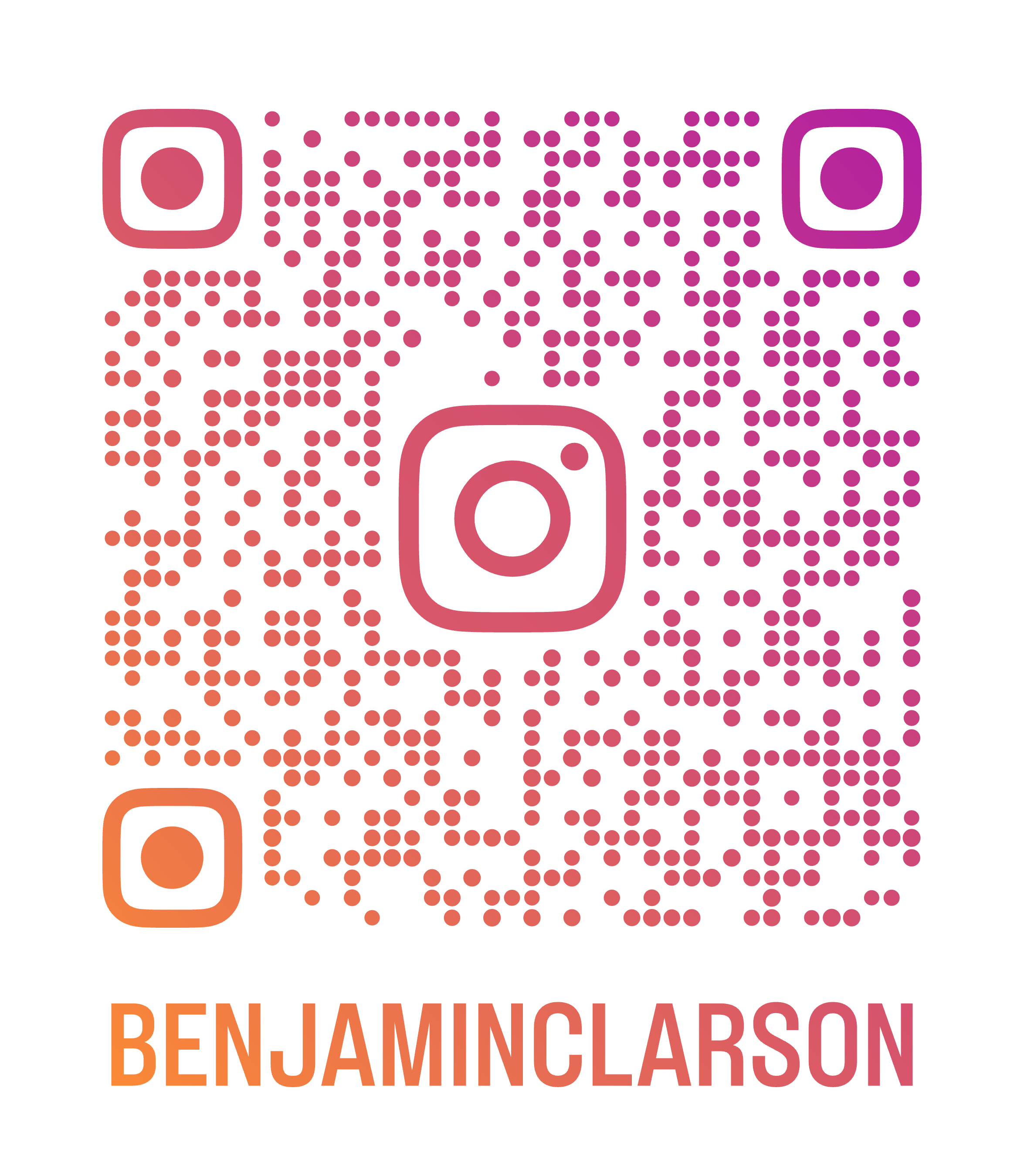 Instagram QR code for benjaminclarson