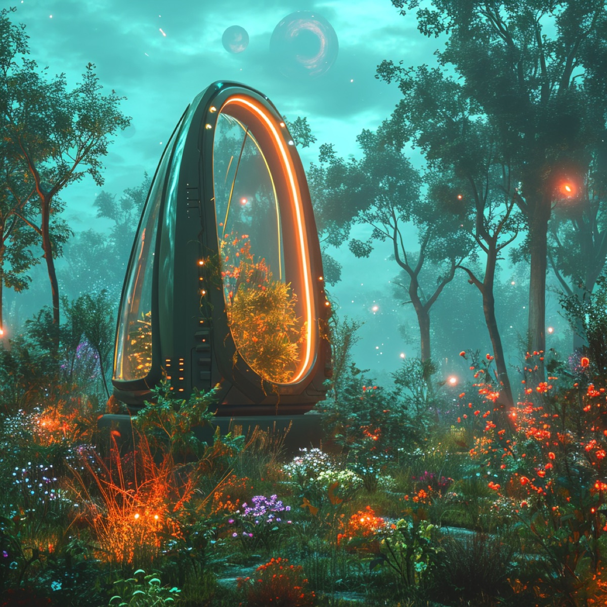AI art: plant life on an alien planet