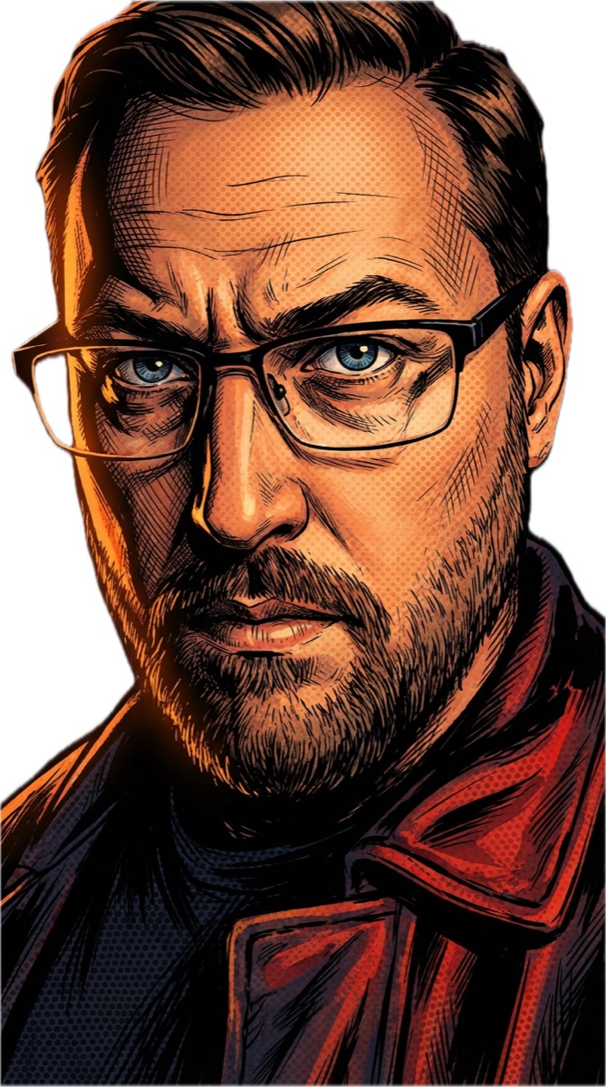 Comic-style portrait of Ben