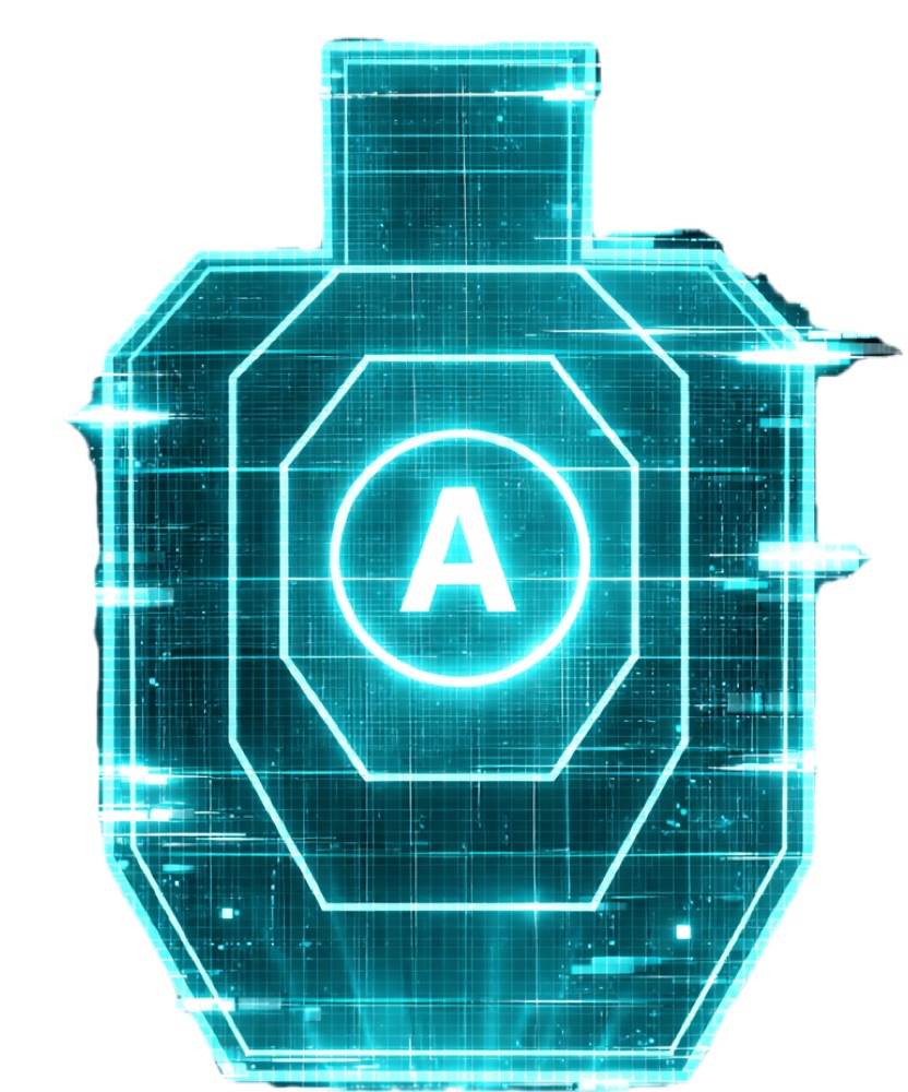 Holographic USPSA target